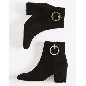 The Mode Collective Black Suede Francesca Ankle Boots Size 39